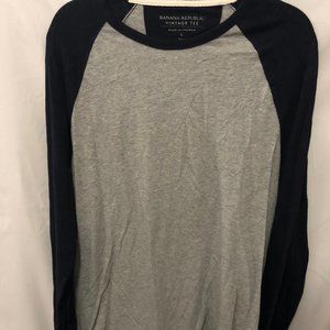 Banana Republic Long Sleeve Baseball Tee
